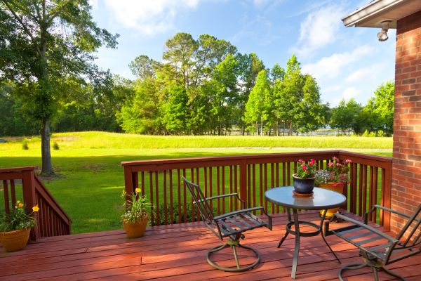 Redwood Deck Installation in Rogers