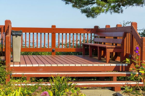 Redwood Deck Construction in Rogers